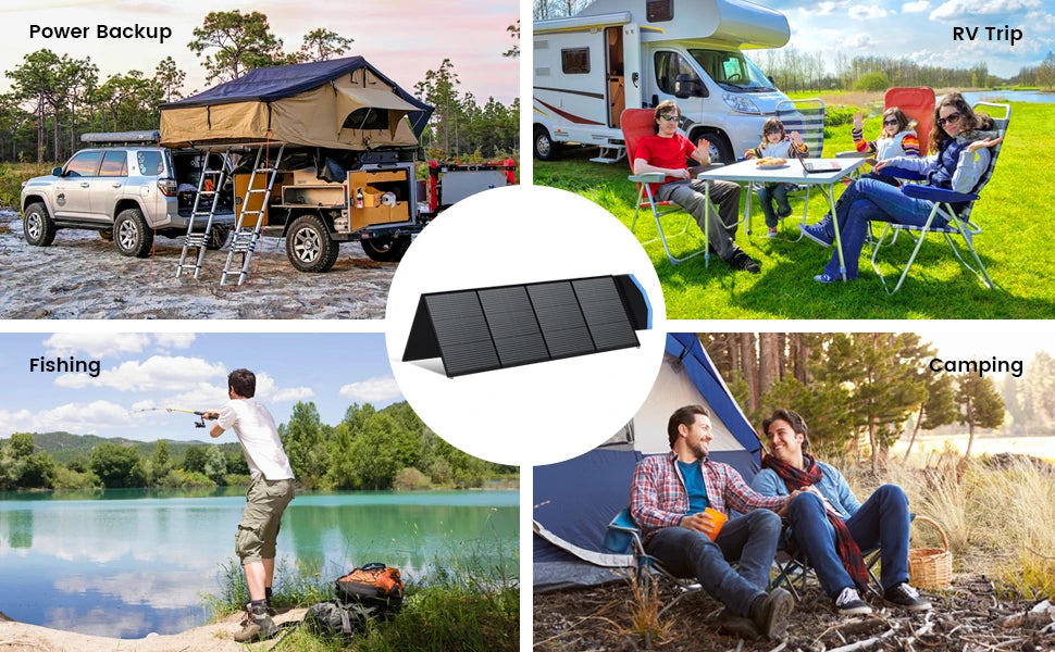 CTOLITY AP2000 2400W Portable Power Station LiFePO4 with 400W 41V Solar Panel Solar Generator Home Power Emergency,RV,Camping