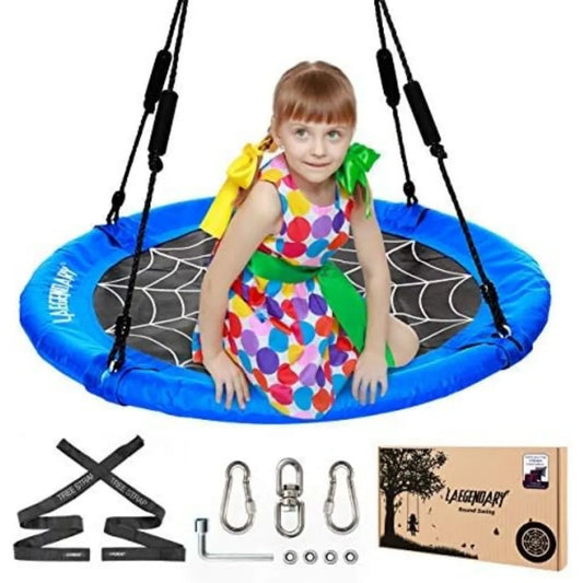 40 Inch Round Outdoor Saucer Swing for Kids and Adults - Fun Tree Swing