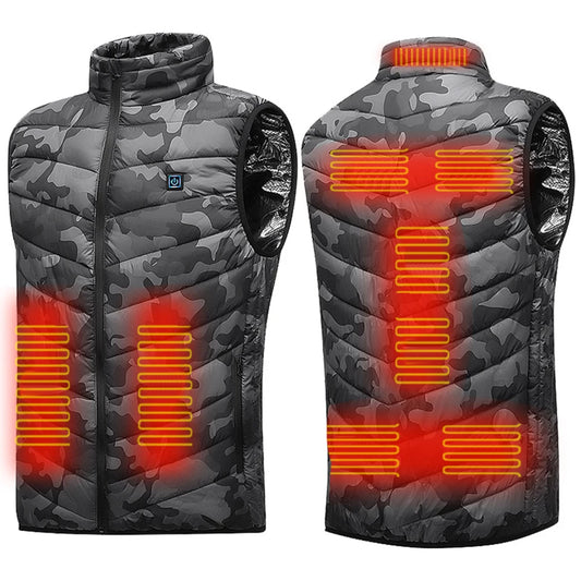 9 Heated Vest Zones Electric Heated Jackets Men Women Sportswear Heated Coat Graphene Heat Coat USB Heating Jacket For Outdoor