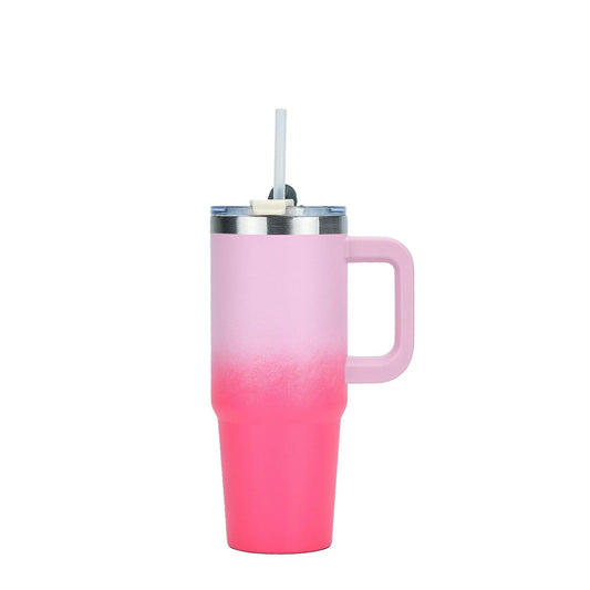 40OZ Stainless Steel Vacuum Insulated Bottle with Wide Spout Lid Tumbler with Lid and Straw for Water Iced Tea or Coffee