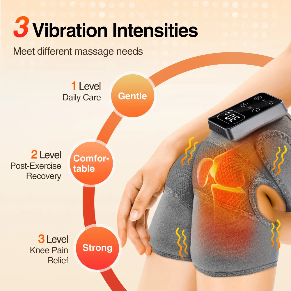 Electric Knee Protection Shoulder Elbow Smart Vibration Hot Compress Promote Blood Circulation Muscle Relax Joint Massager
